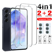 Protecteur d'écran 4 en 1 pour Samsung Galaxy, Film de lentille en verre du Guatemala, A55, A35, A25, A15, A54, A53, A52, A24, A23, A34, A33, A32, A14, A13, A12, 5G 1